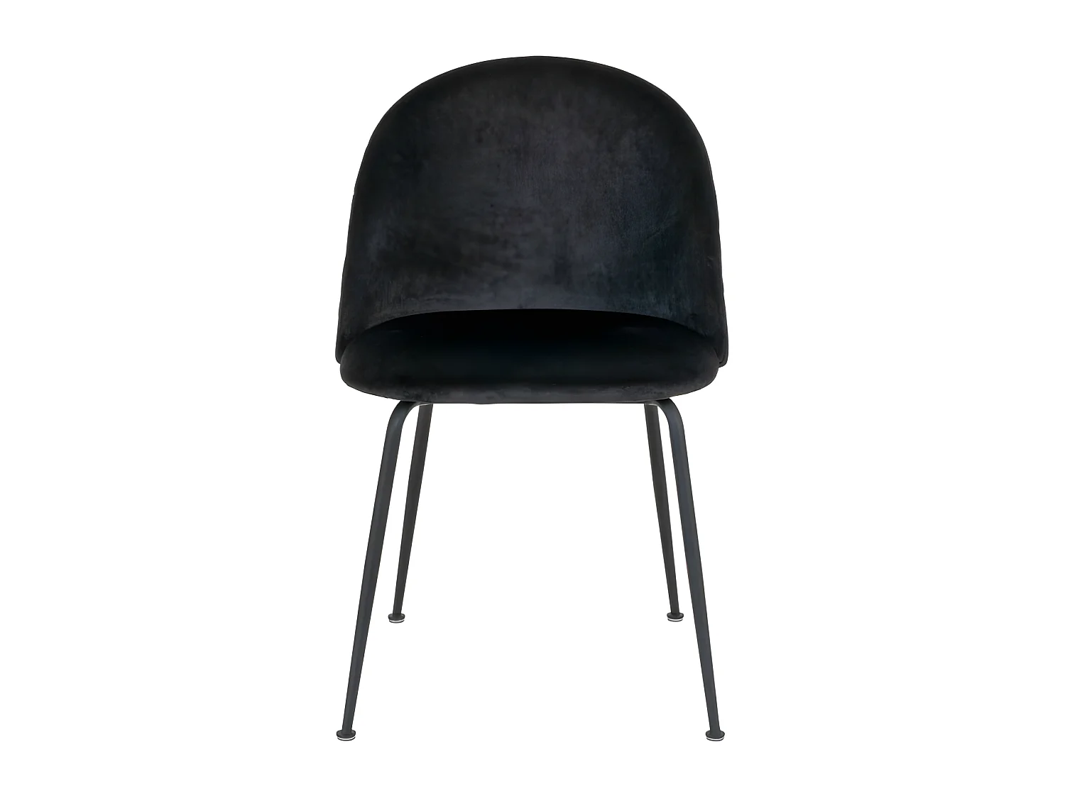 Chaise De Salle À Manger En Velours Noir Pieds Noirs Genève