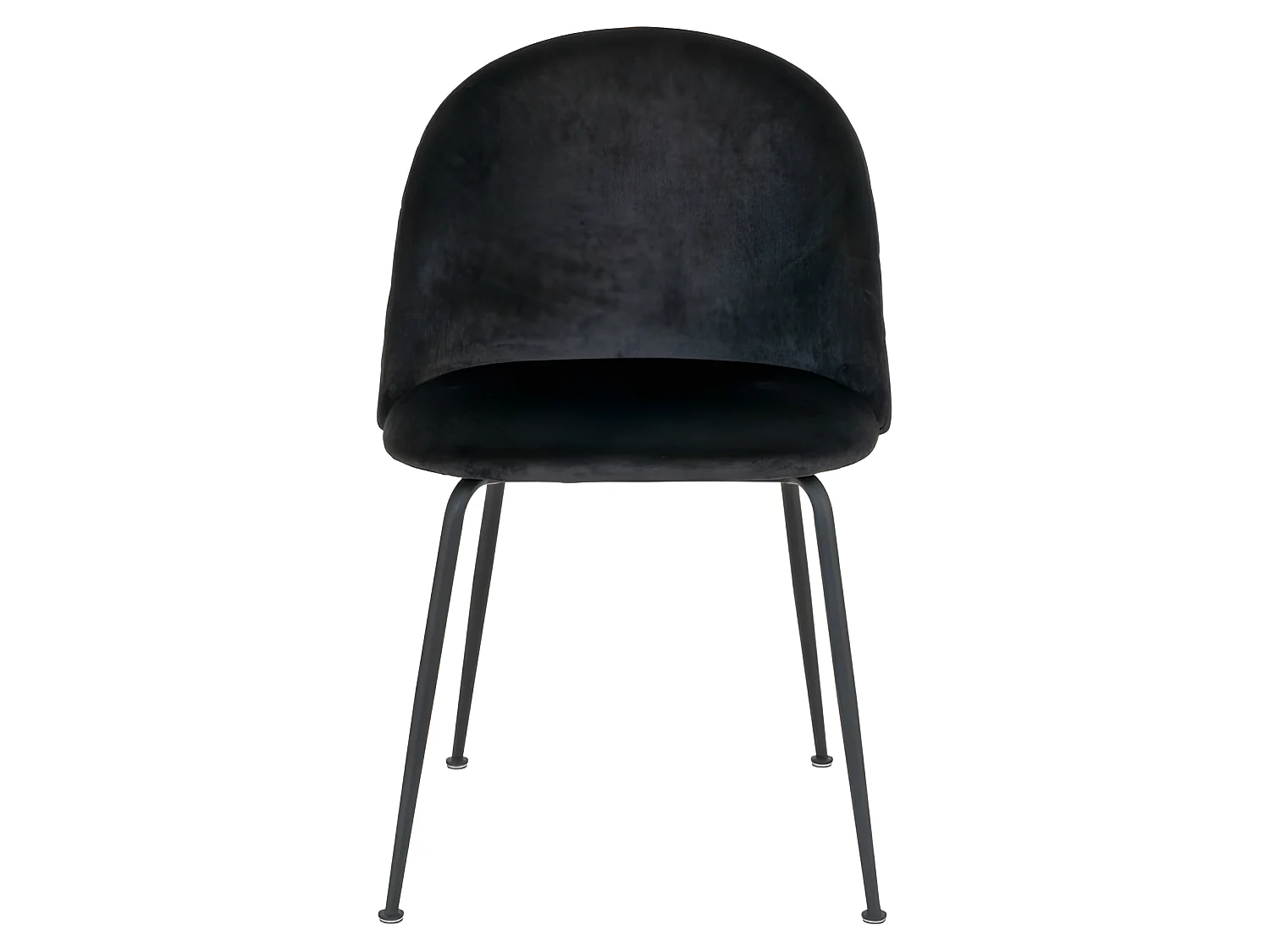 Chaise De Salle À Manger En Velours Noir Pieds Noirs Genève