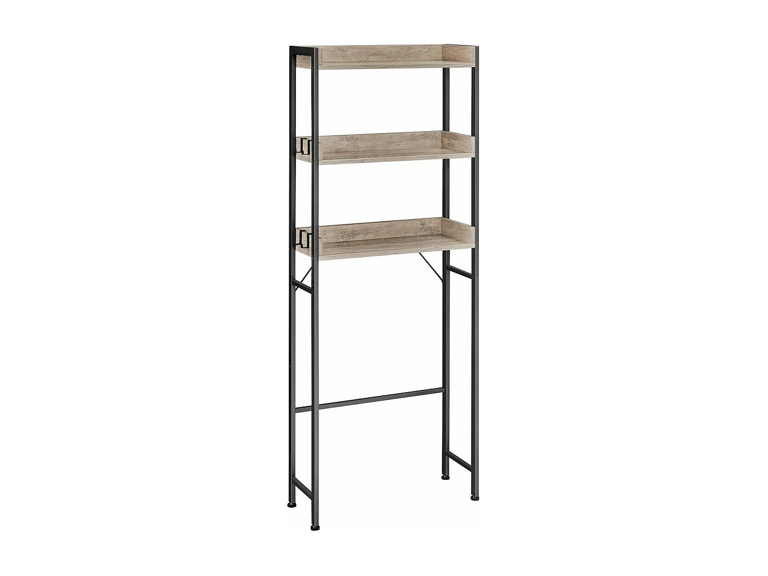 Scaffale ponte WC con 3 ripiani - L63 cm