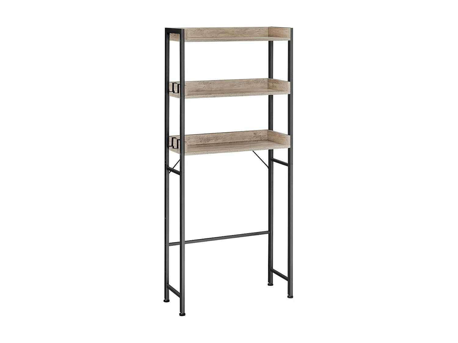 Scaffale ponte WC con 3 ripiani - L63 cm