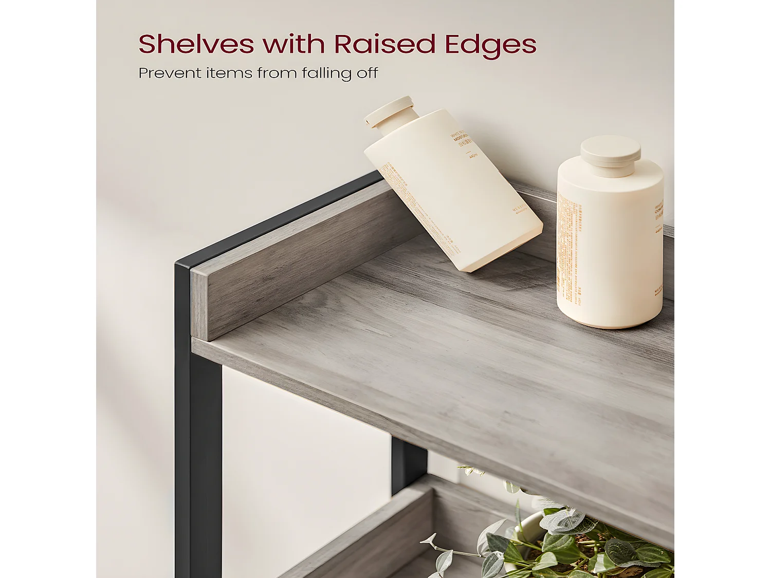 Scaffale ponte WC con 3 ripiani - L63 cm