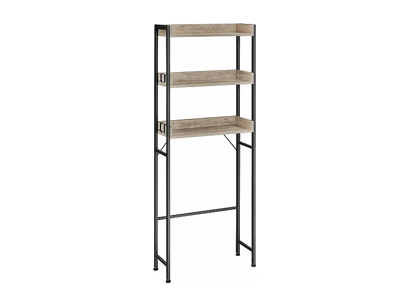 Scaffale ponte WC con 3 ripiani - L63 cm