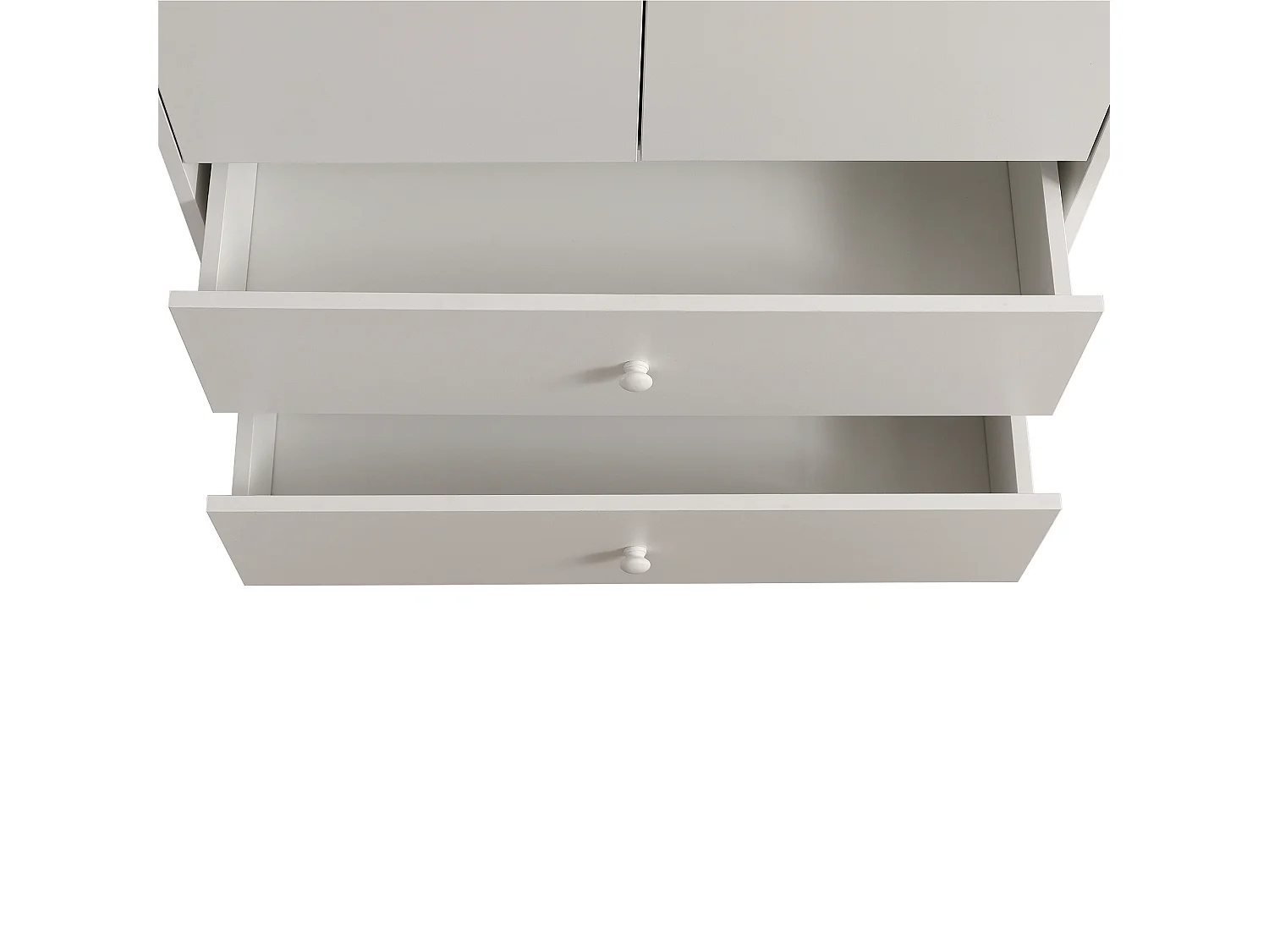 Kledingkast met 2 deuren en 2 laden in spaanplaat - H 175cm - Wit