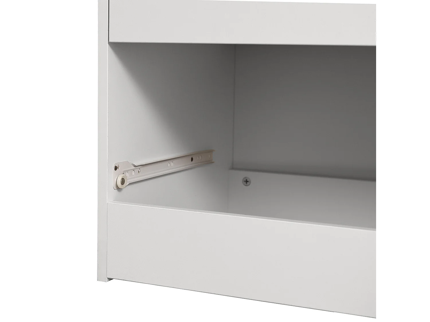 Kledingkast met 2 deuren en 2 laden in spaanplaat - H 175cm - Wit