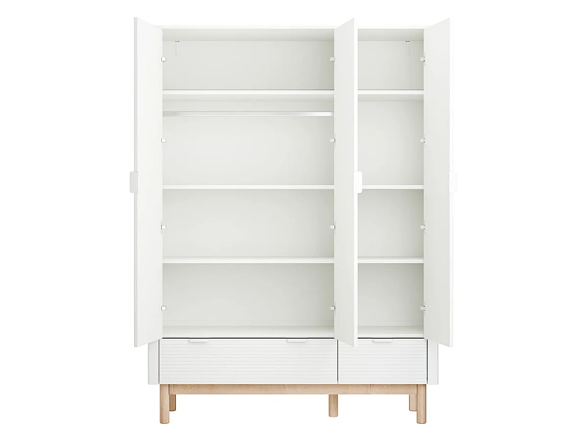 Pinio Miloo 3-door 2-drawer wardrobe White