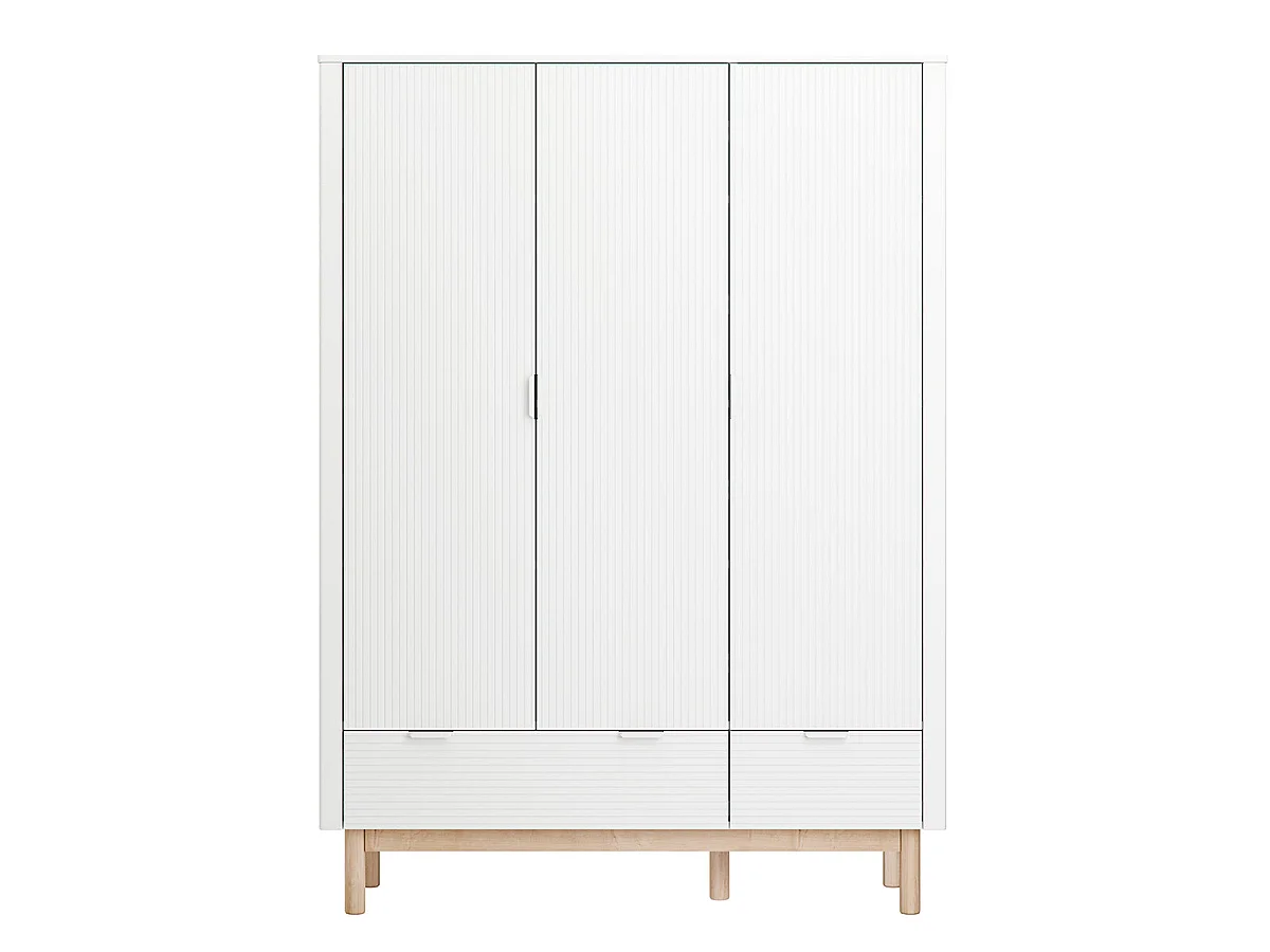 Pinio Miloo 3-door 2-drawer wardrobe White