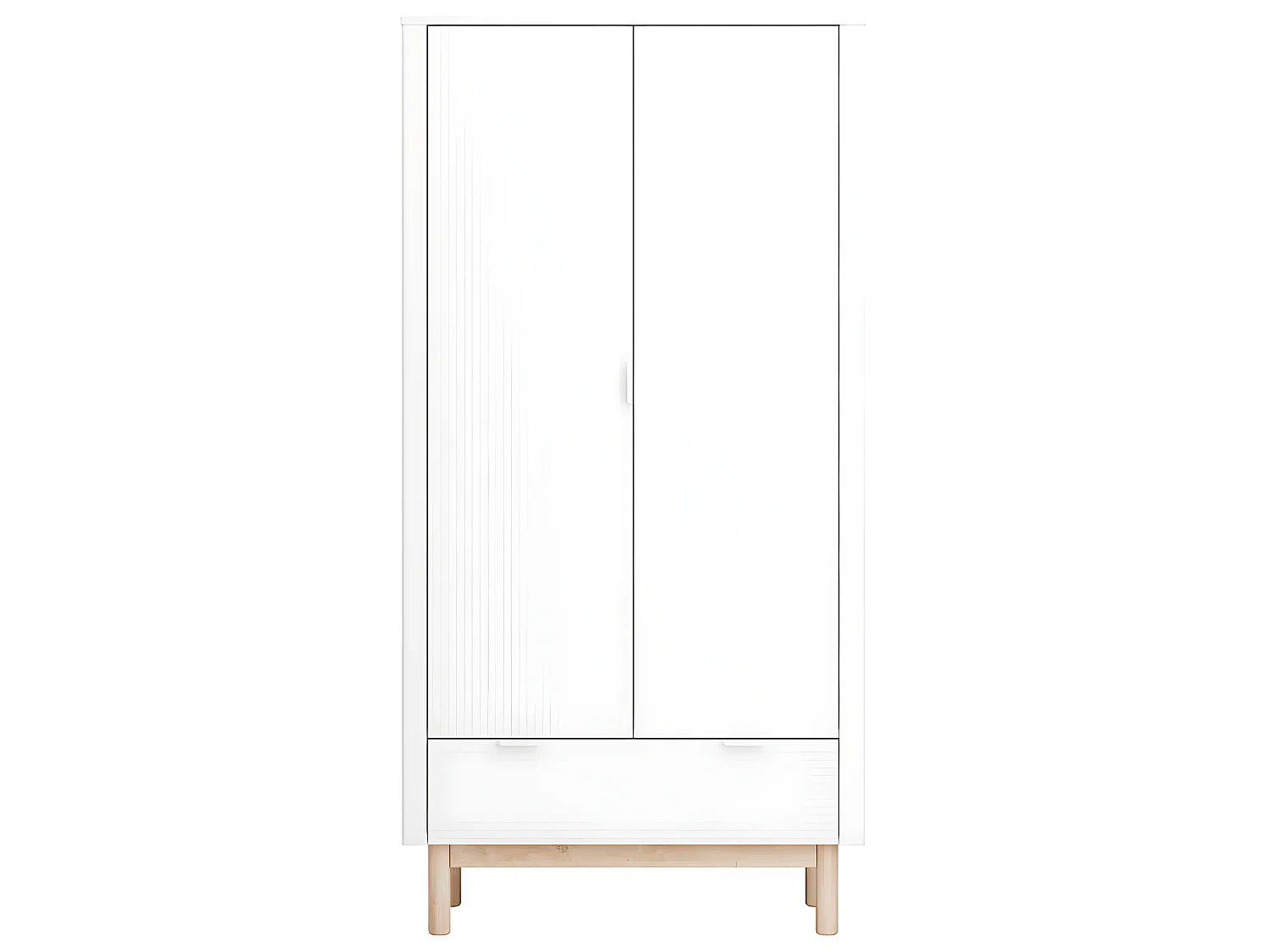 Armoire 2 portes 1 tiroir Miloo Blanc