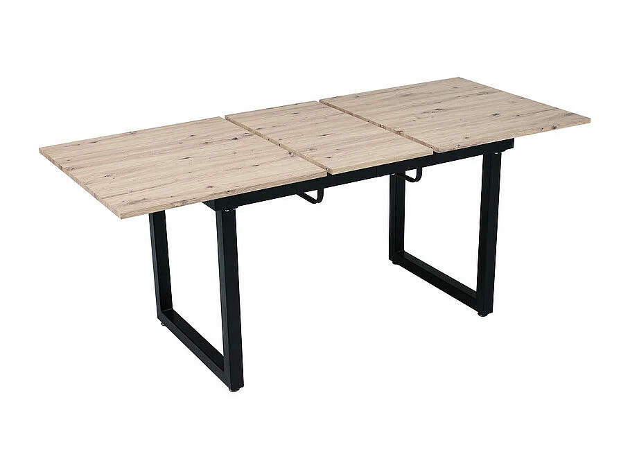 Table à manger extensible multifonctionnelle en acier - style industriel - Naturel