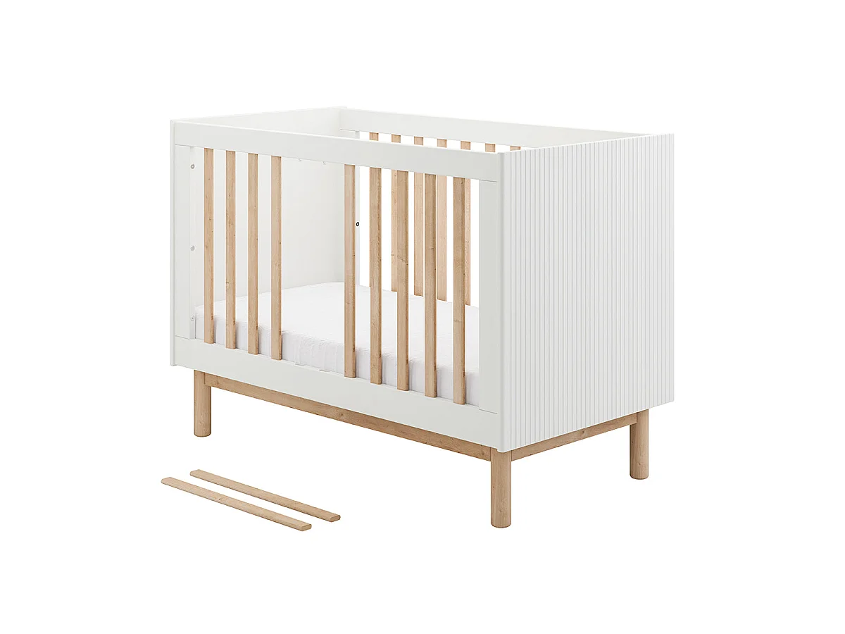 Convertible cot bed 60x120 Pinio Miloo White