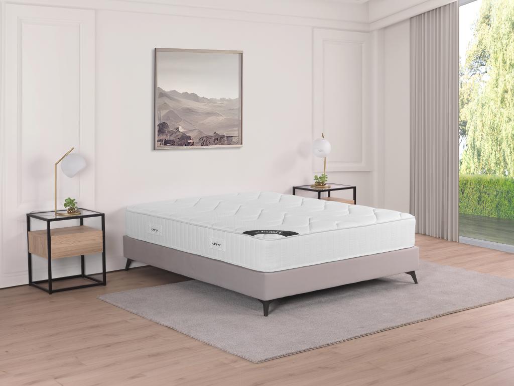 Matratze - 140 x 190 cm - Hybridmatratze - Taschenfederkern - 7 Zonen & Sch günstig online kaufen