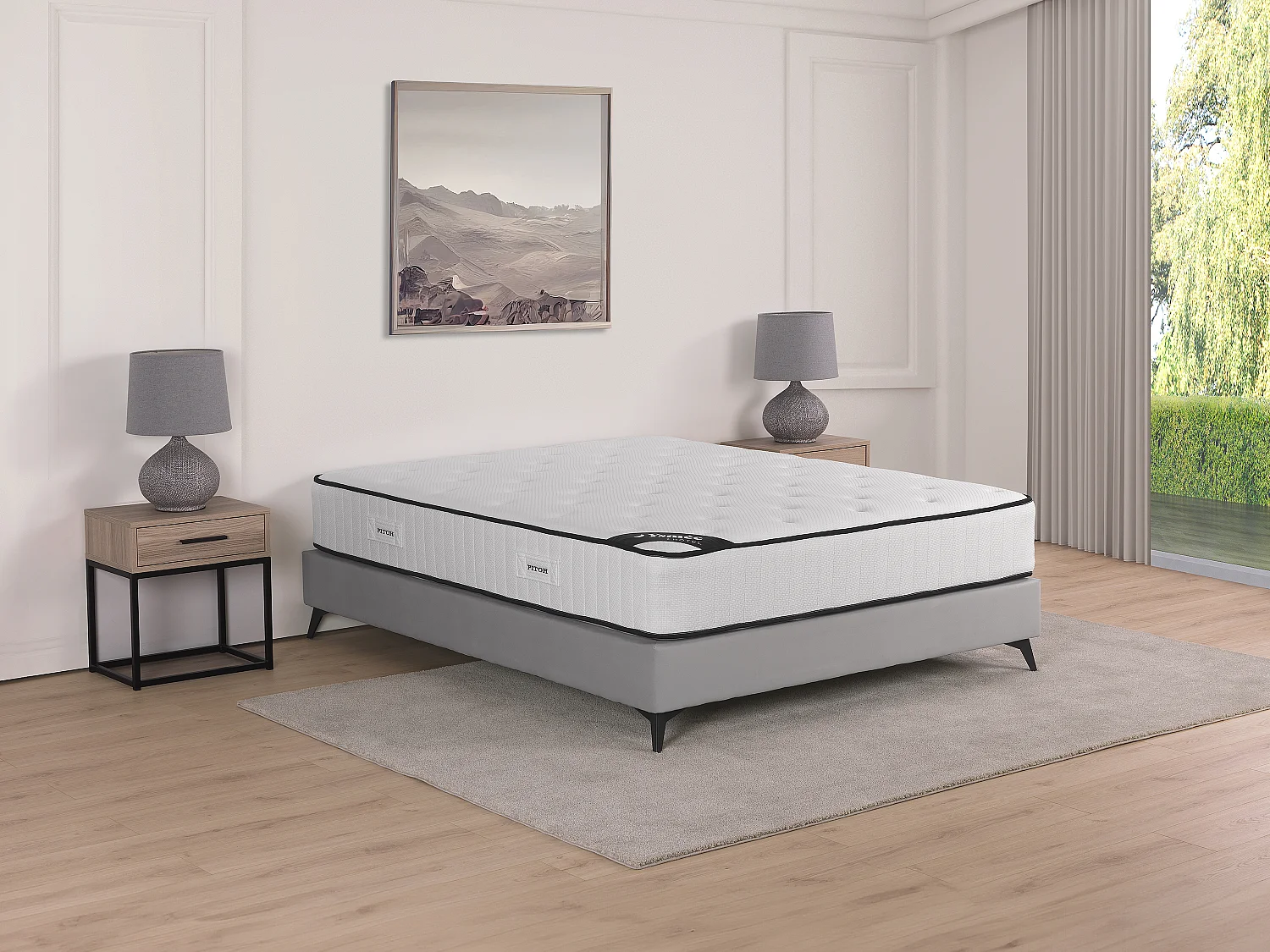 Matratze - 160 x 200 cm - Hybridmatratze - Taschenfederkern & Memory Schaum - Stärke 27 cm - PITOH von YSMÉE HÔTEL