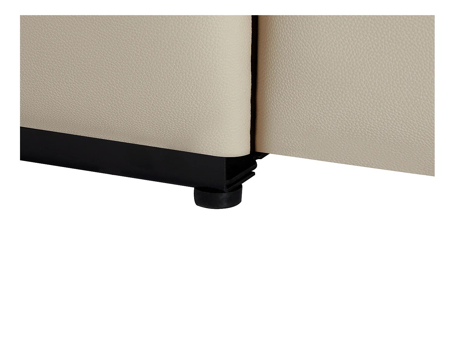 Sofá 3 plazas y sillón relax eléctrico de cuero beige ADELIO