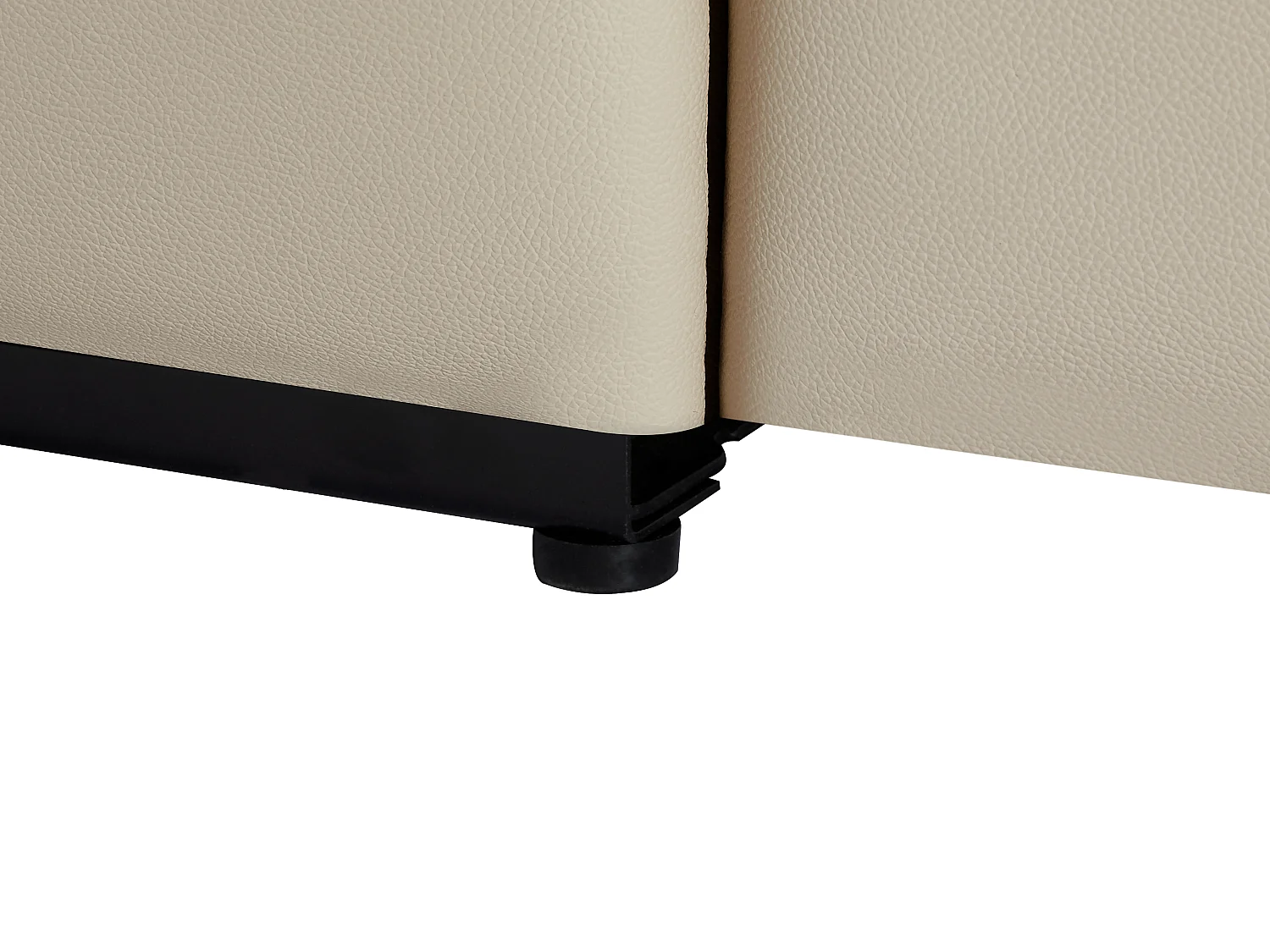 Elektrische driezitsrelaxbank en -fauteuil van beige leer ROVETO