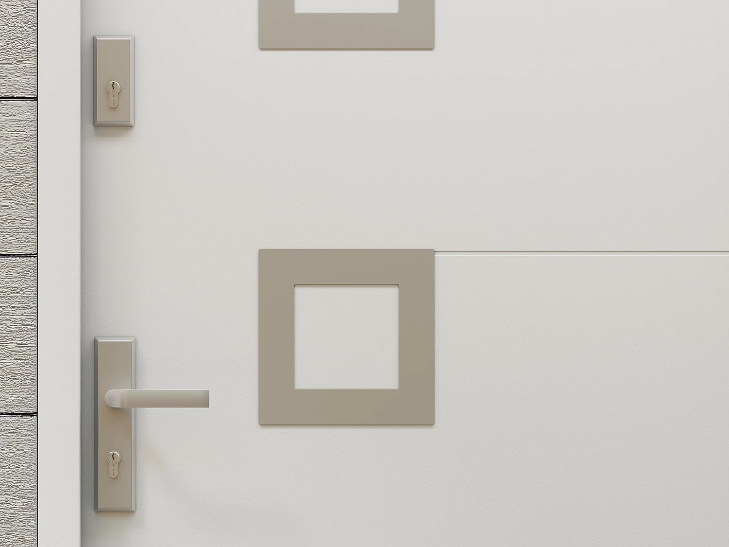 Drzwi zewnętrzne pełne ze stali i stali nierdzewnej wys. 207 x szer. 100 cm białe - lewe otwierane do wewnątrz - TIFANA