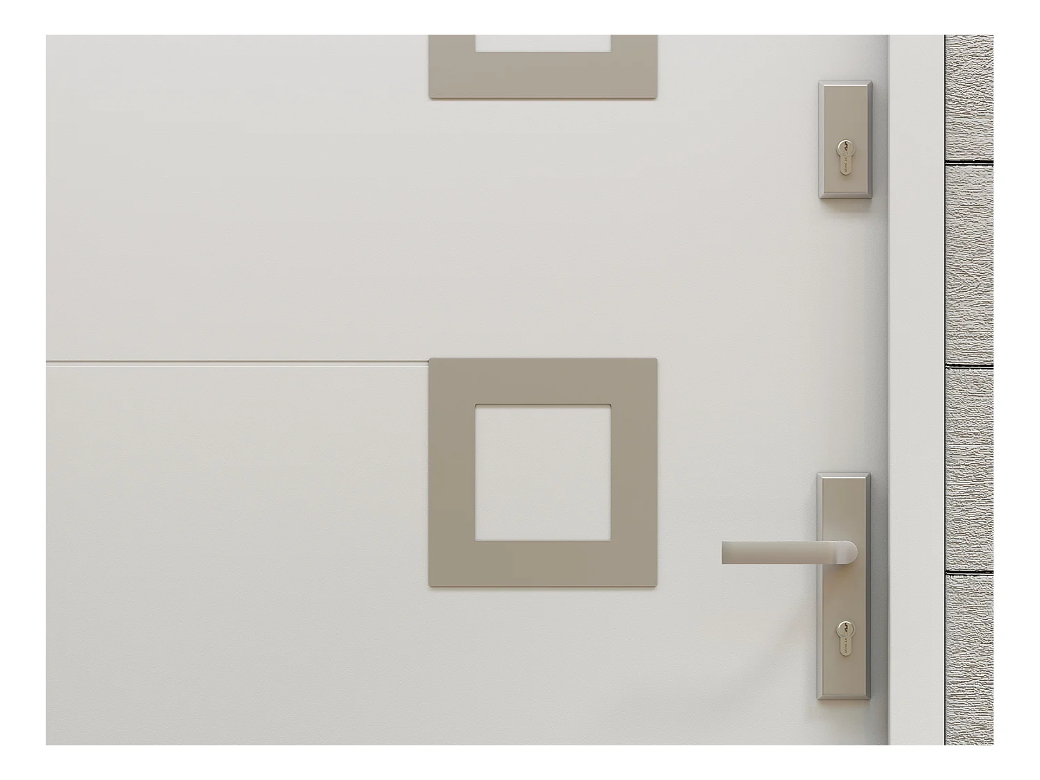 Porta d'ingresso Apertura verso sinistra H207 x L100 cm in Acciaio massiccio e Inox Bianco - TIFANA