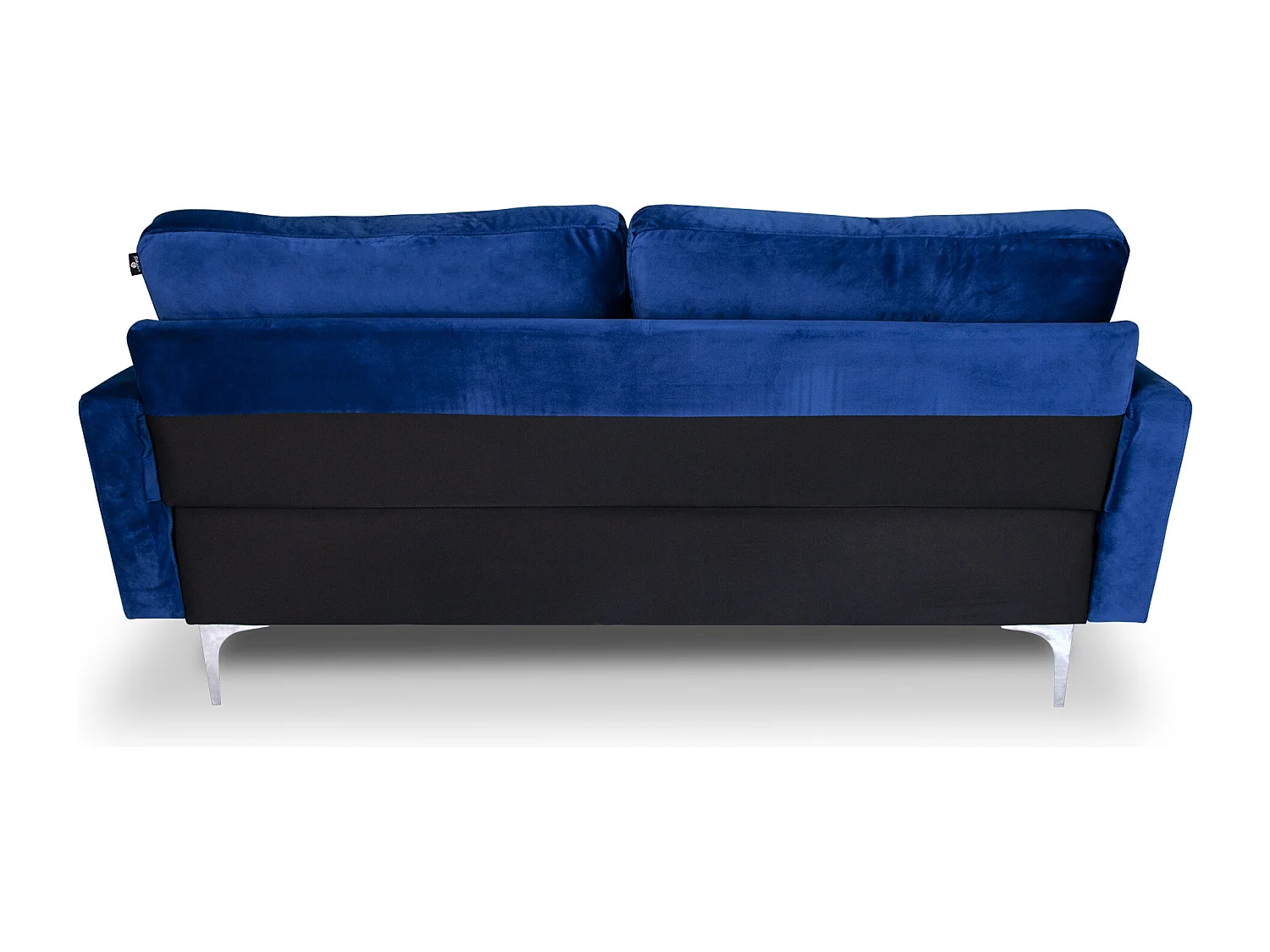 Divano 3 posti in velluto blu piedi in metallo mod. Chloe