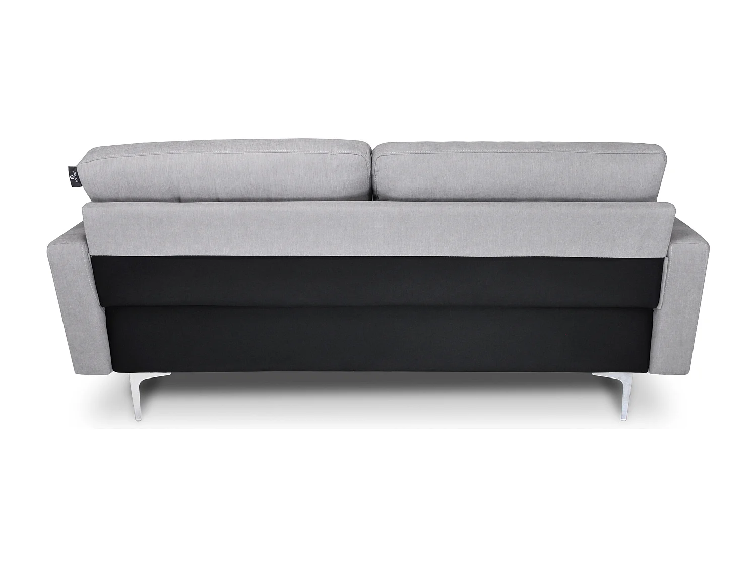 Divano 3 posti in tessuto vellutato grigio piedi in metallo mod. Chloe