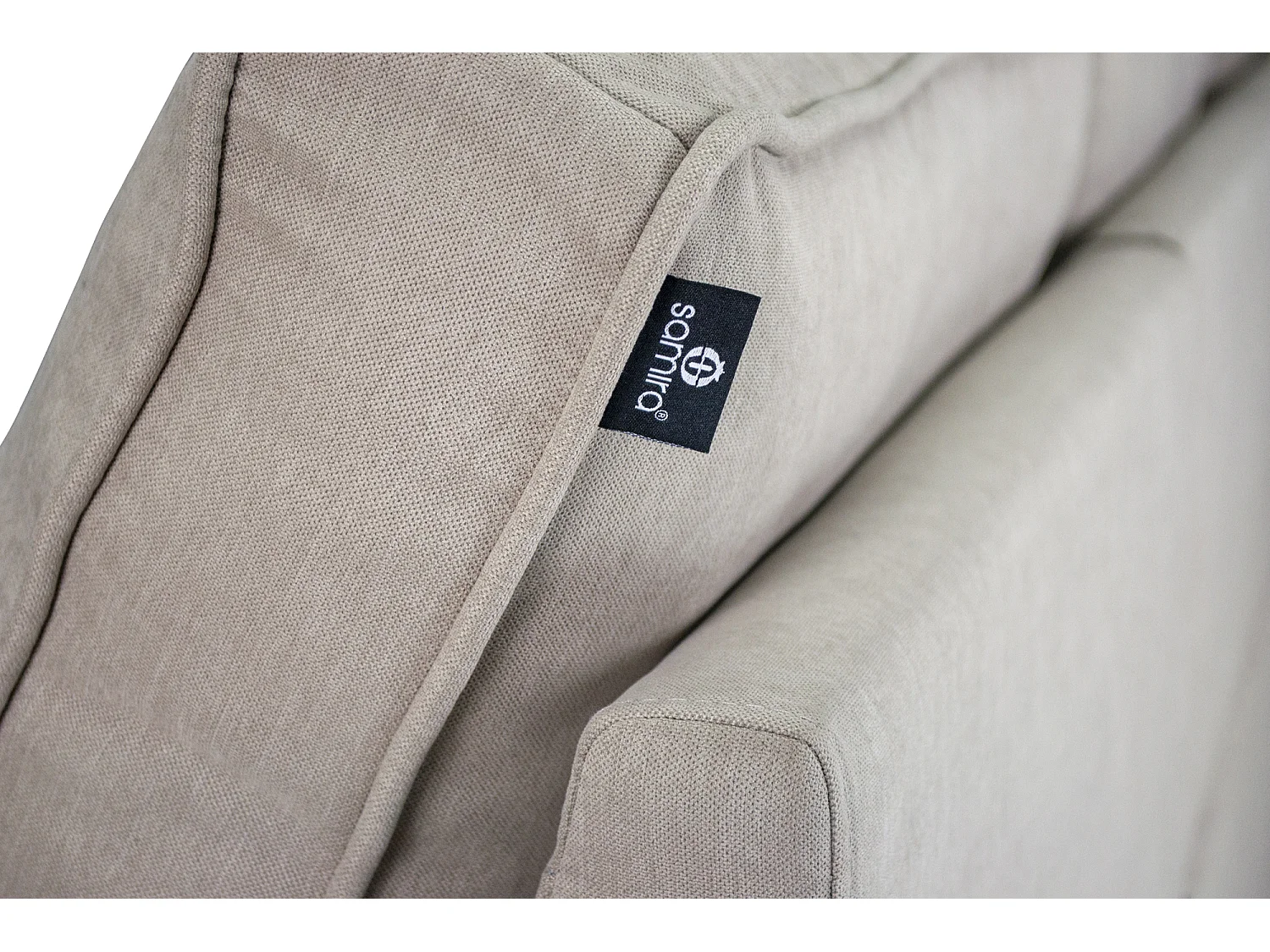 Divano letto angolare con contenitore, divano con chaise longue tortora mod. Kennedy