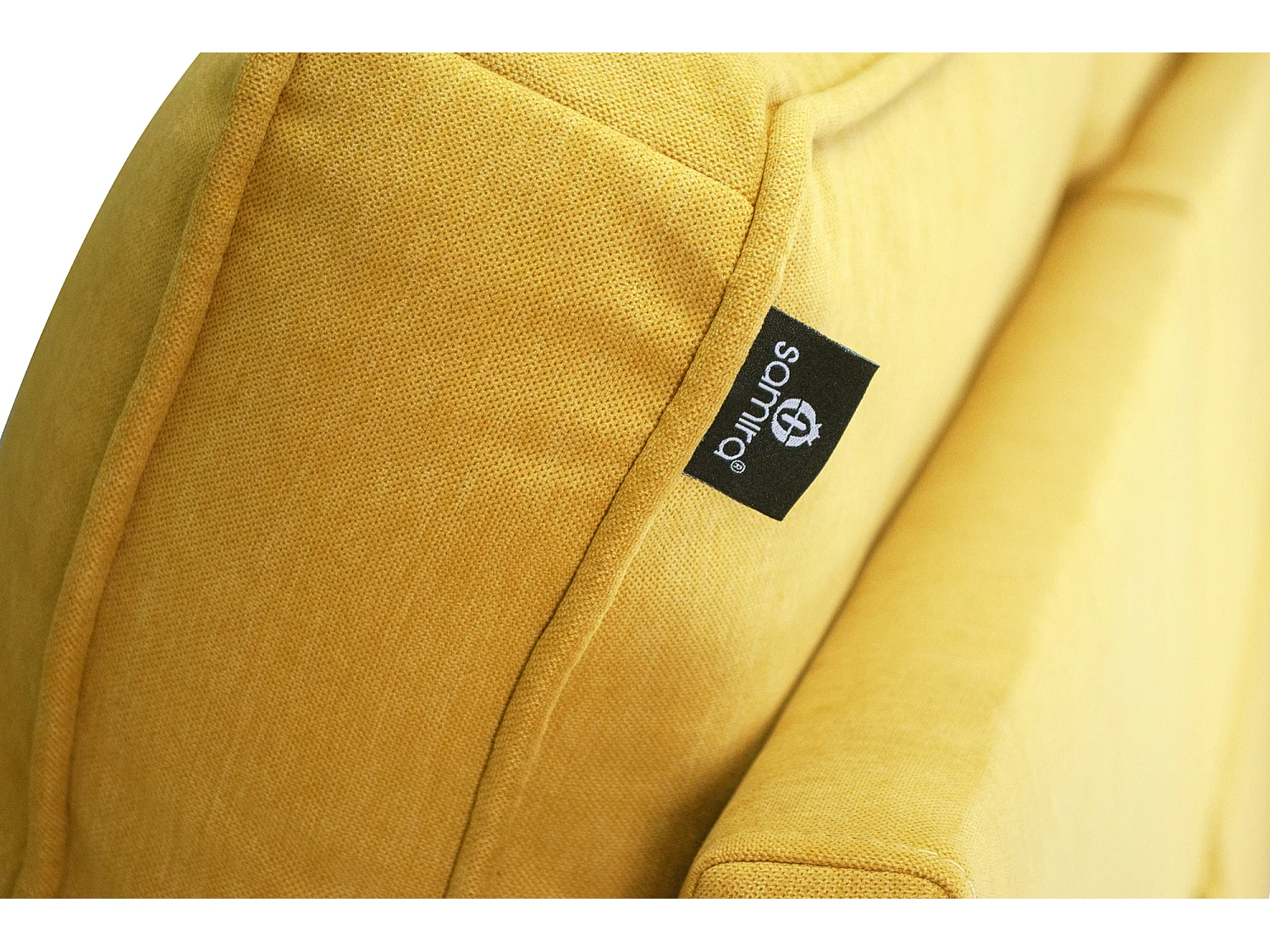 Divano letto angolare con contenitore, divano con chaise longue giallo mod. Kennedy