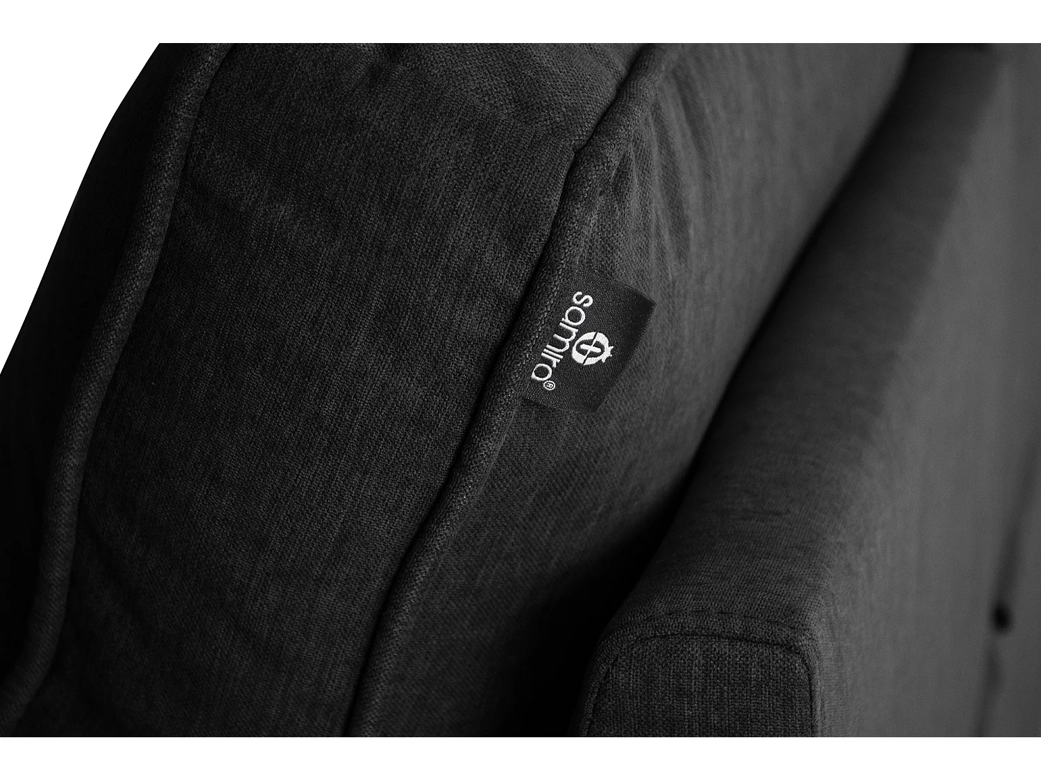 Divano letto angolare con contenitore, divano con chaise longue nero mod. Kennedy