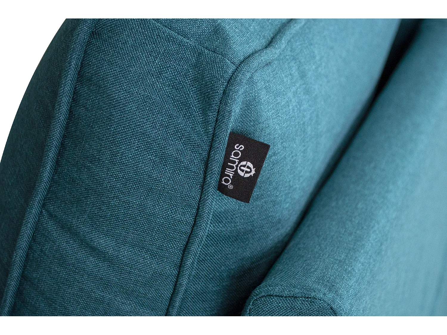 Divano letto angolare con contenitore, divano con chaise longue blu petrolio mod. Kennedy