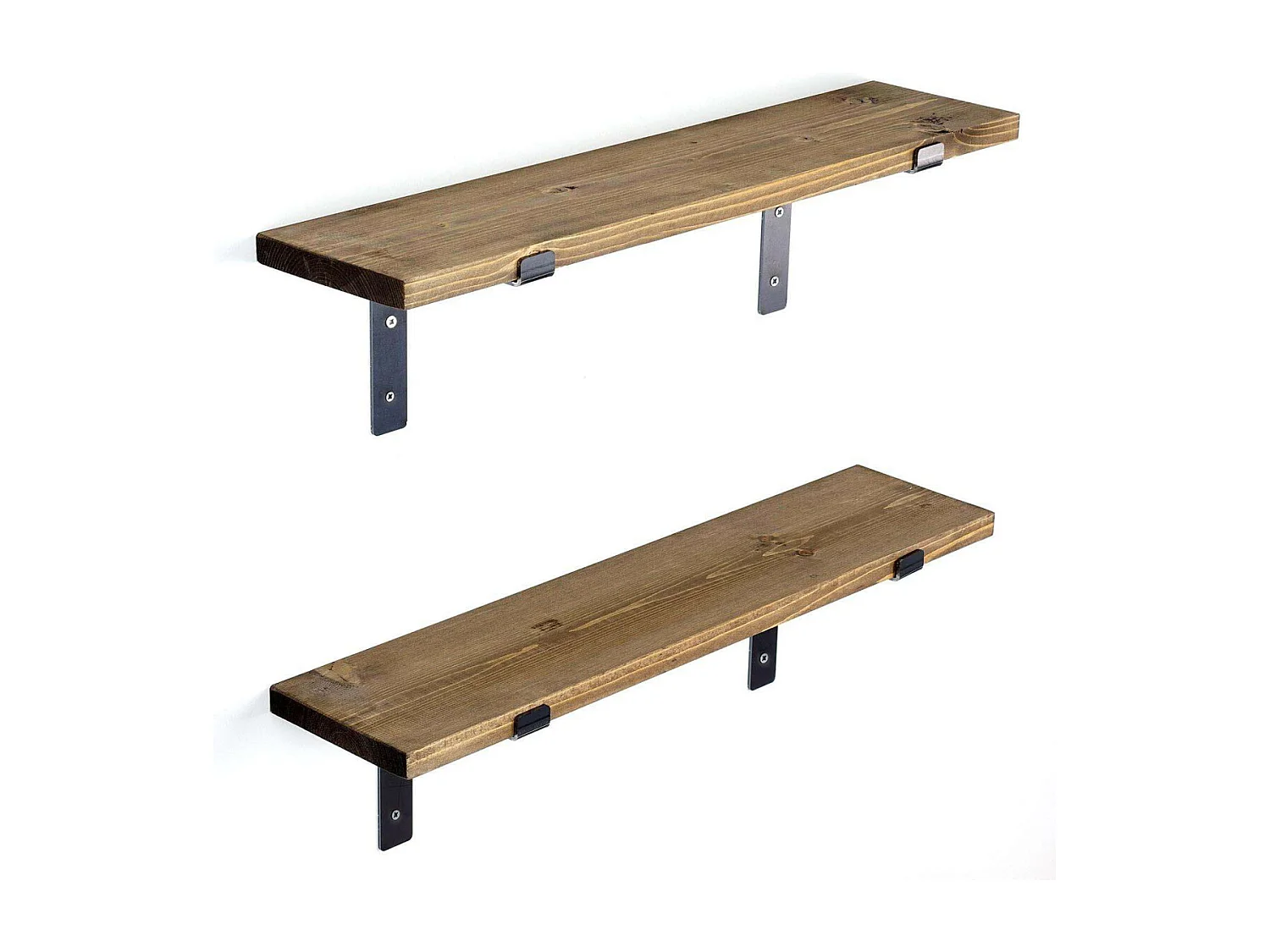 Dekoratives Wandregal aus Holz – 60 cm x 16 cm x 14 cm – Schwarznuss