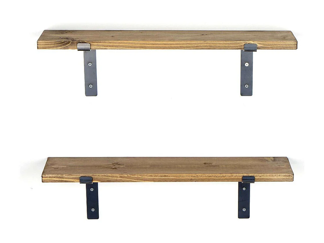 Dekoratives Wandregal aus Holz – 60 cm x 16 cm x 14 cm – Schwarznuss