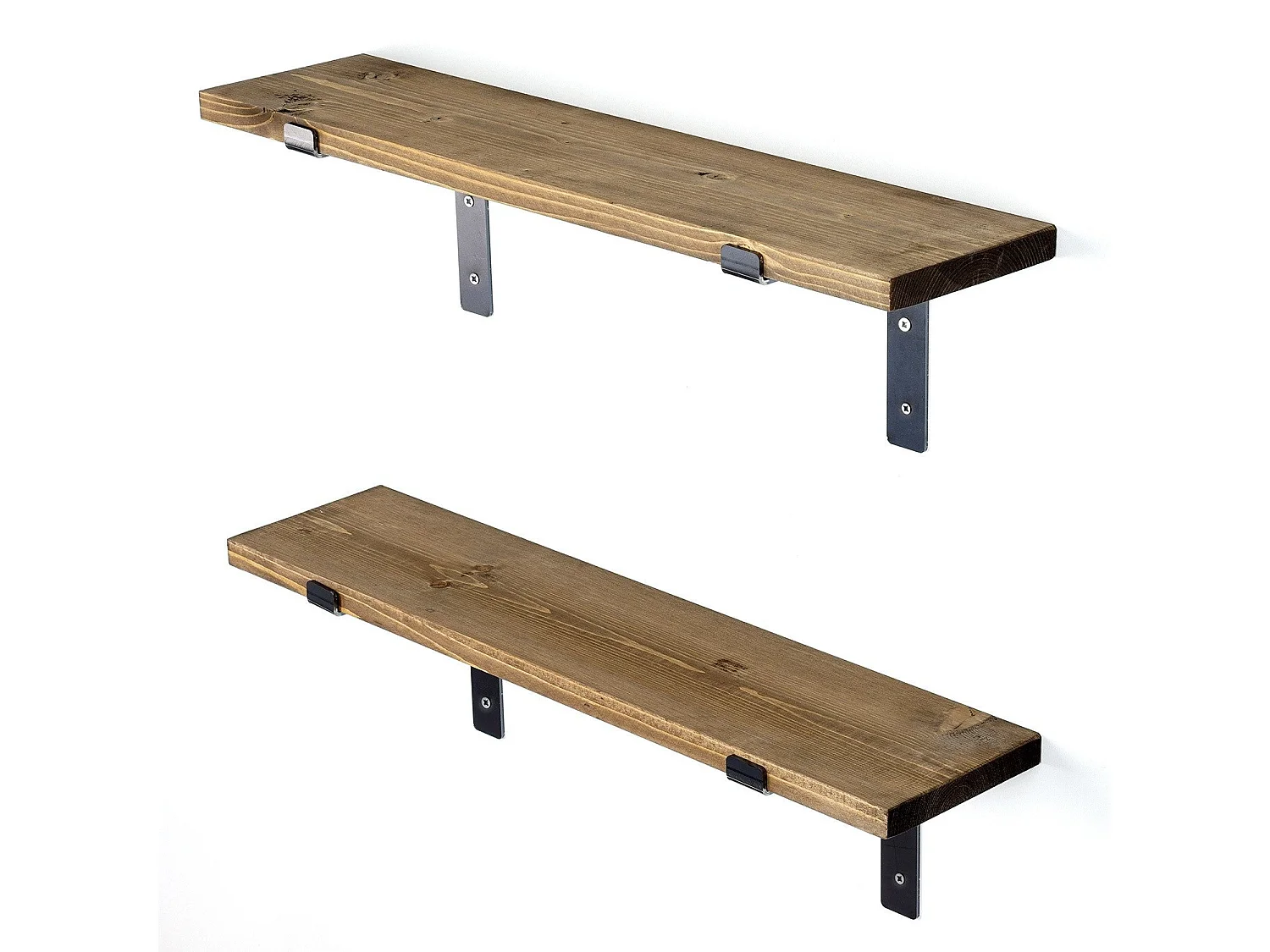 Dekoratives Wandregal aus Holz – 60 cm x 16 cm x 14 cm – Schwarznuss