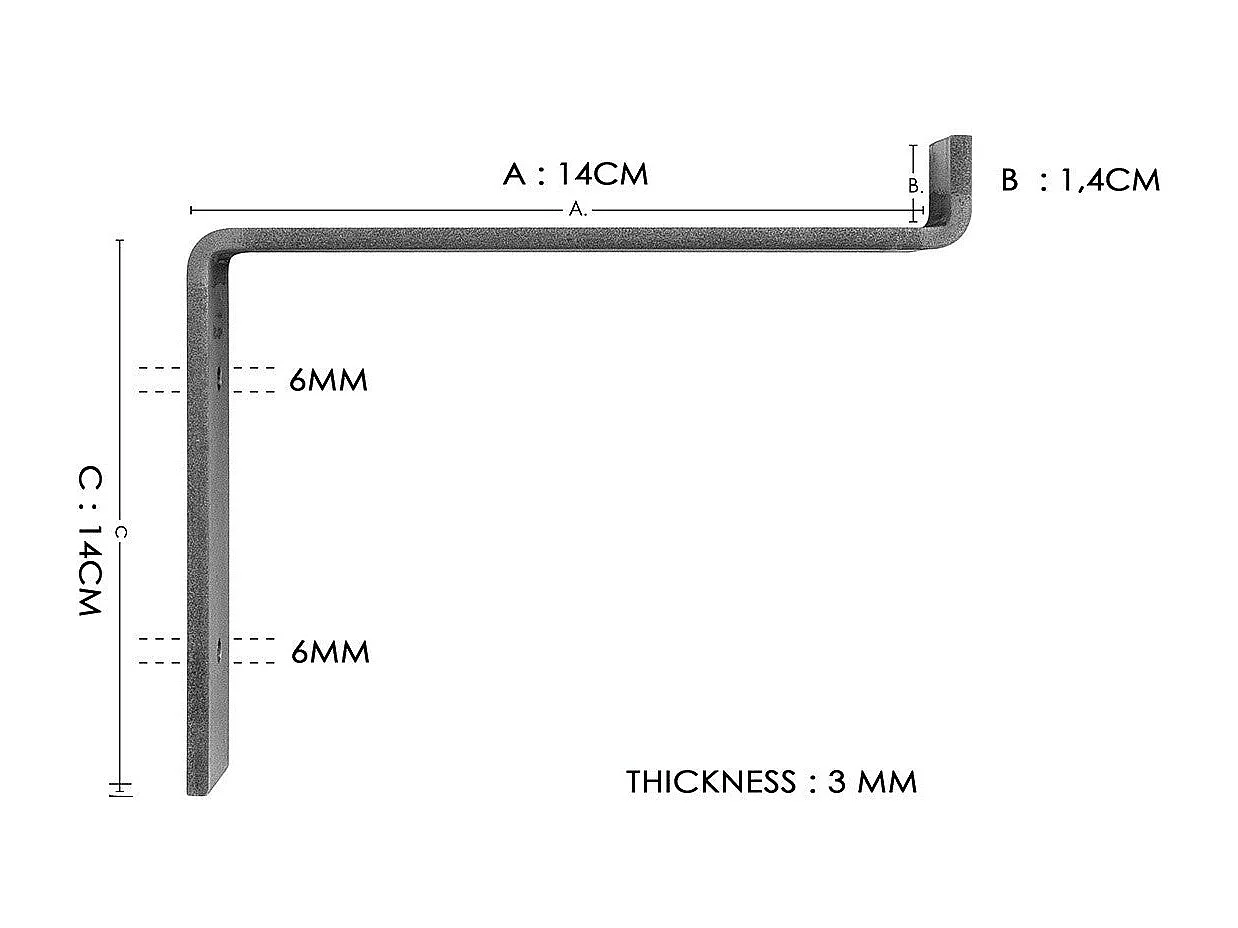 Dekoratives Wandregal aus Holz – 60 cm x 16 cm x 14 cm – Schwarznuss