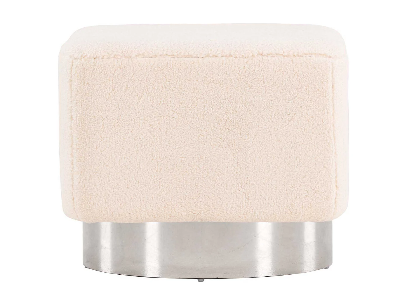 Pouf Design en Tissu "Newton" 45cm Naturel