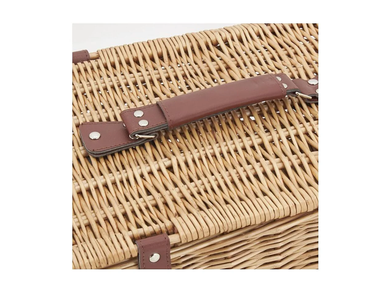 Coffre en osier buff brun et polyuréthane L39 Petit modèle