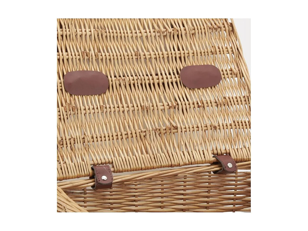 Coffre en osier buff brun et polyuréthane L39 Petit modèle