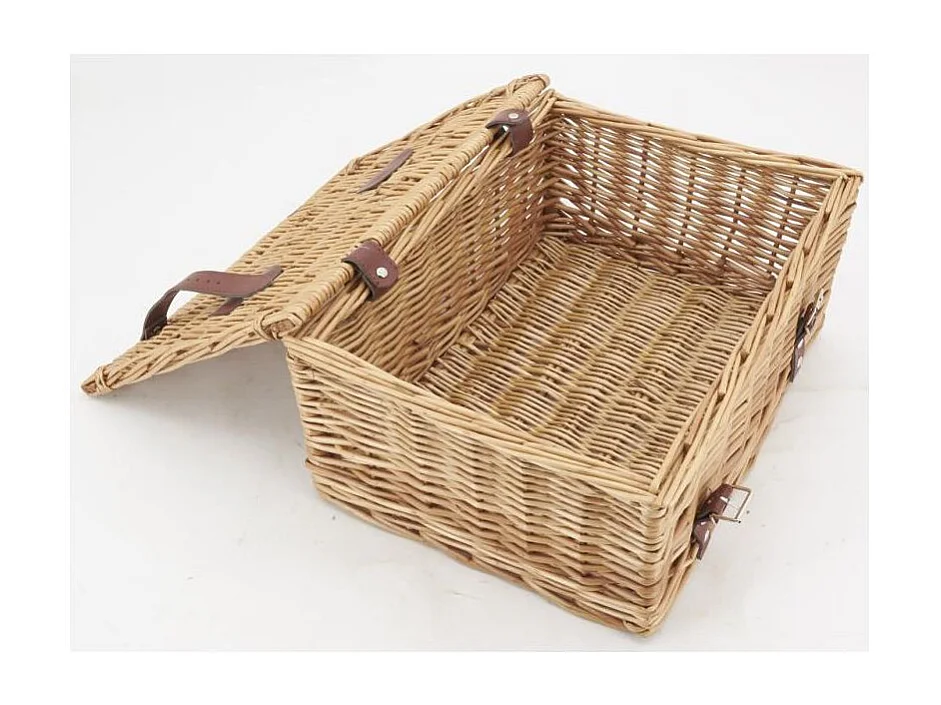 Coffre en osier buff brun et polyuréthane L39 Petit modèle