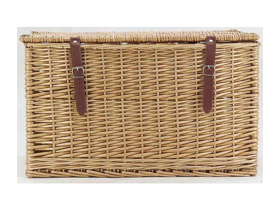 Malle en osier buff brun L62 Grand modèle