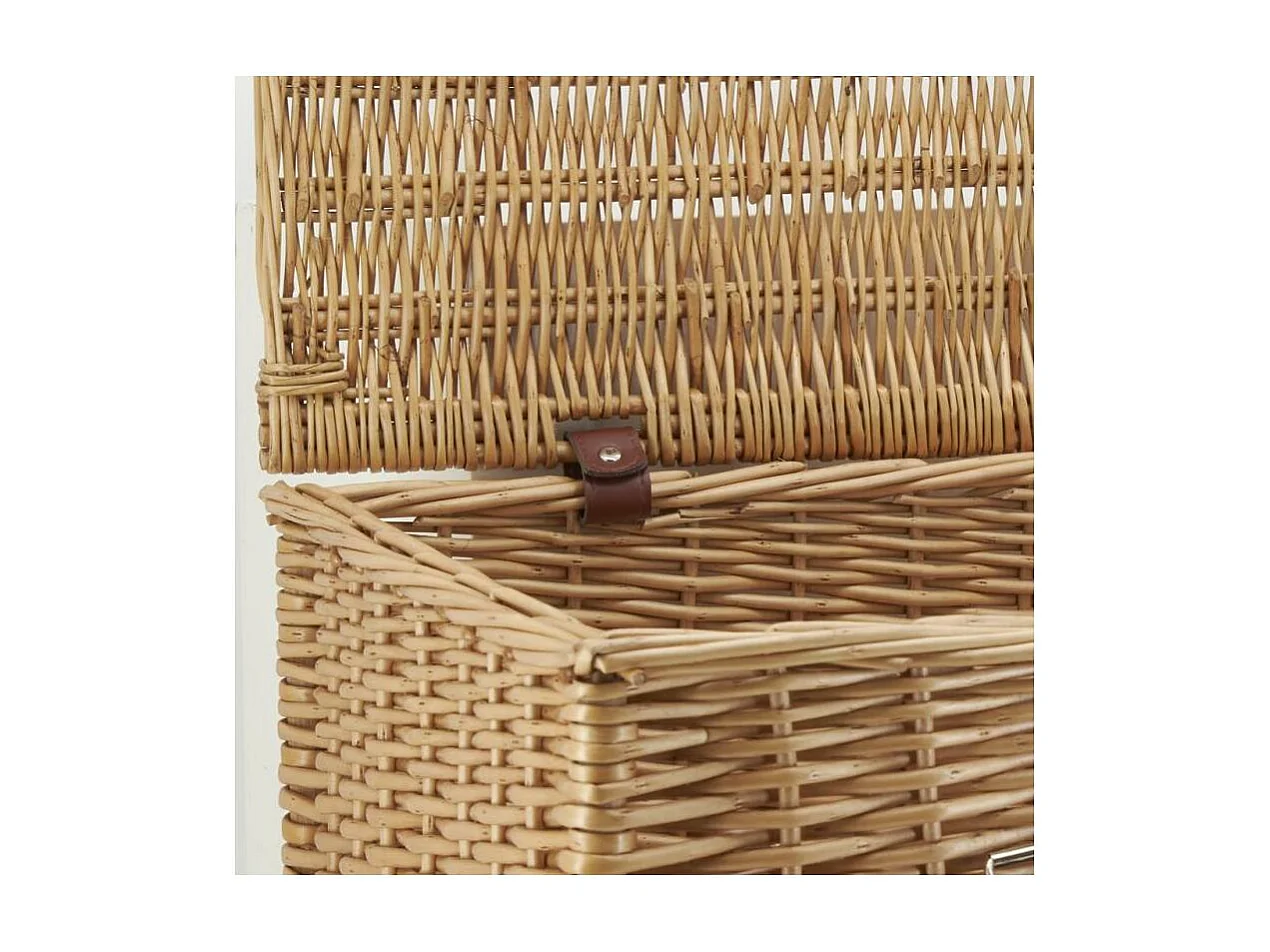 Malle en osier buff brun L62 Grand modèle