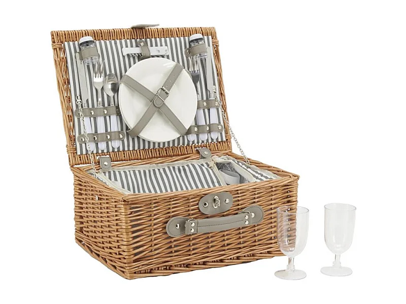 Valise pique-nique isotherme en osier