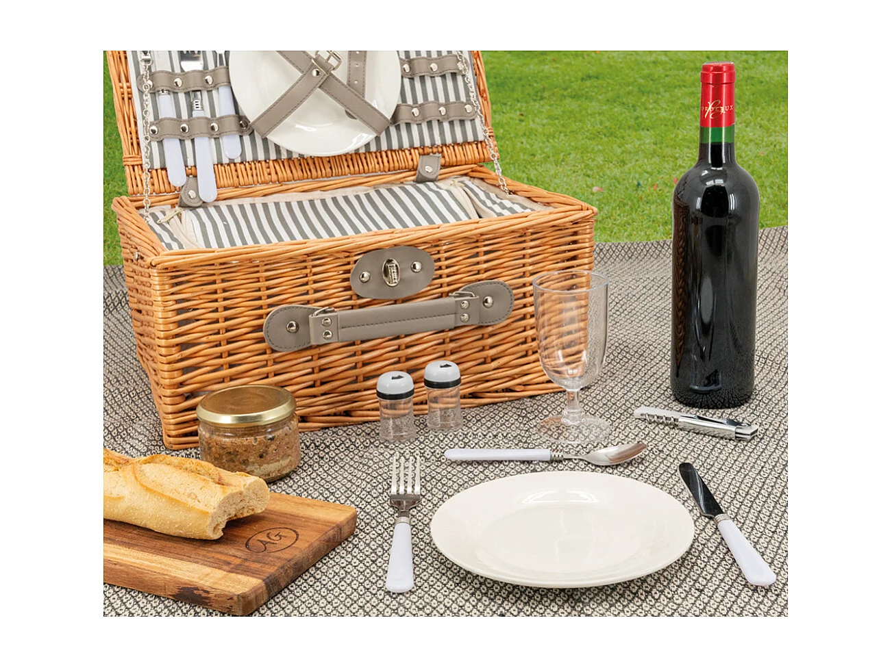 Valise pique-nique isotherme en osier