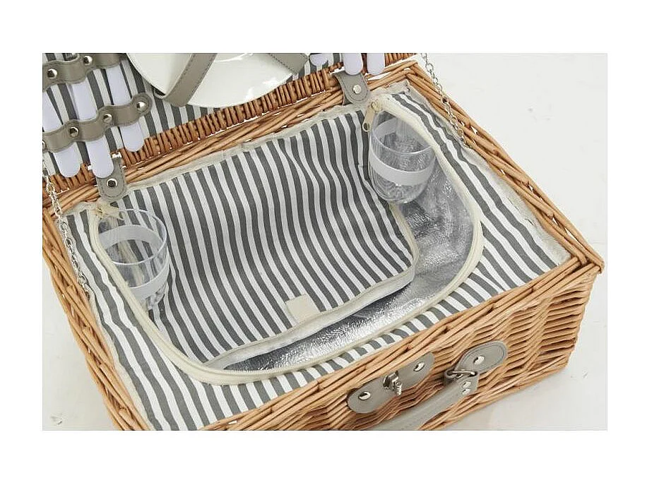 Valise pique-nique isotherme en osier