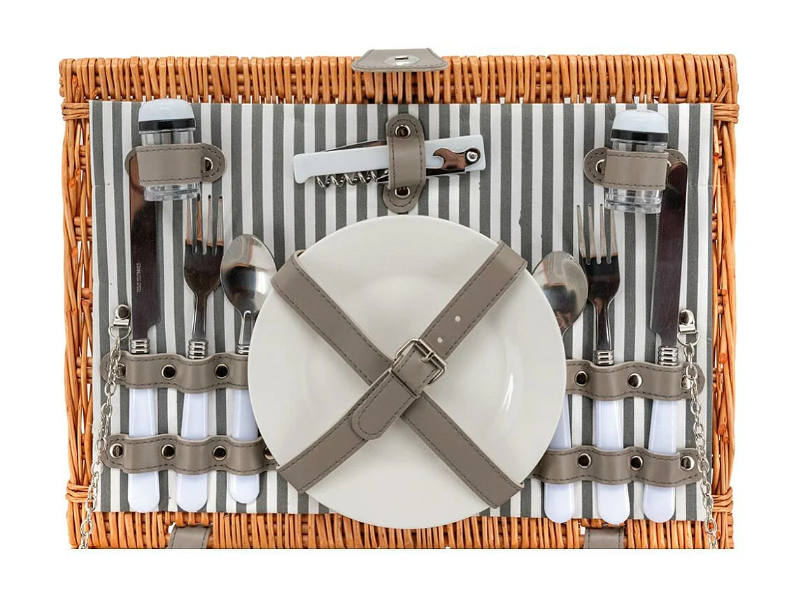 Valise pique-nique isotherme en osier