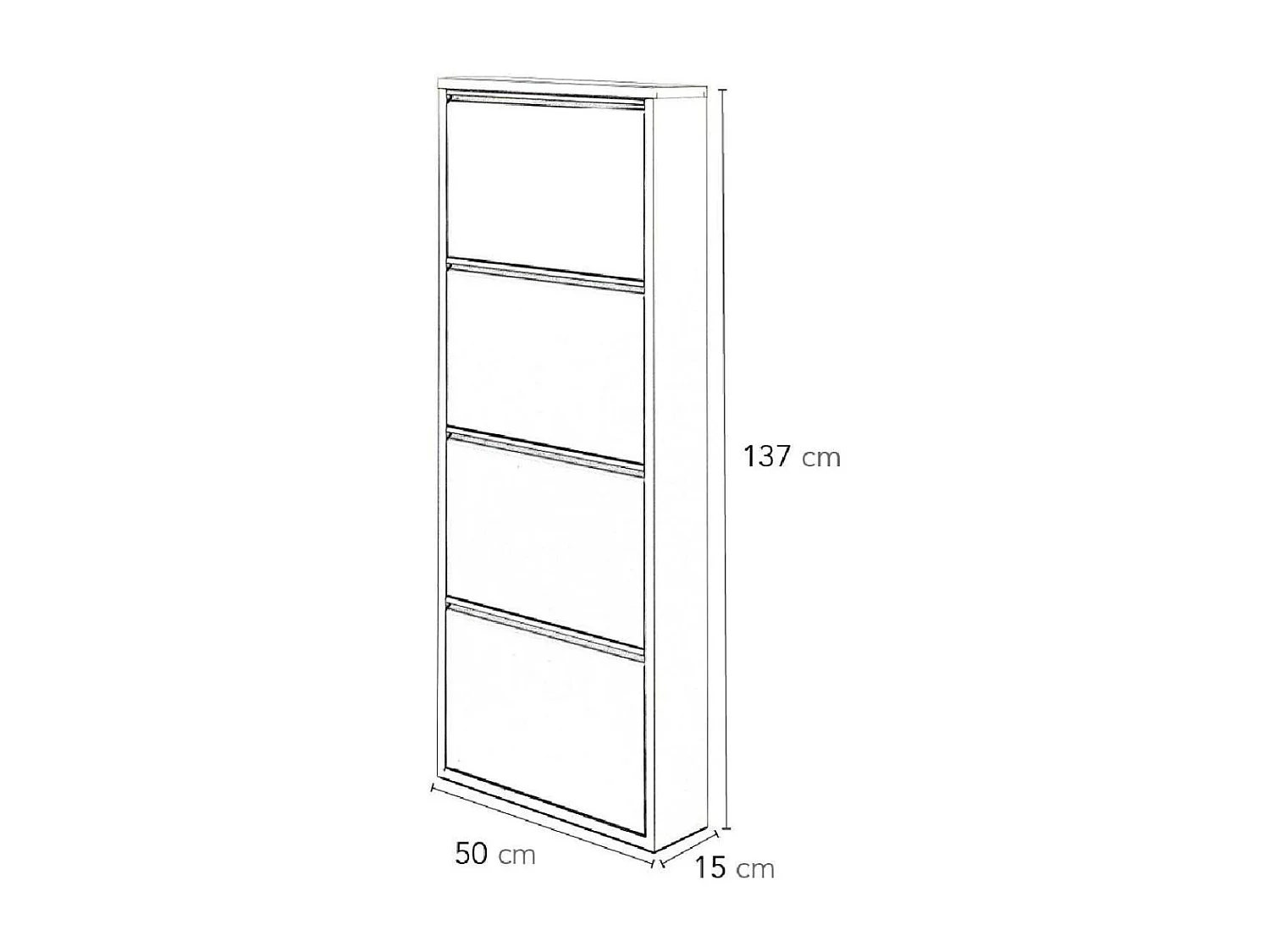 Meuble à chaussures en métal blanc Cabinet