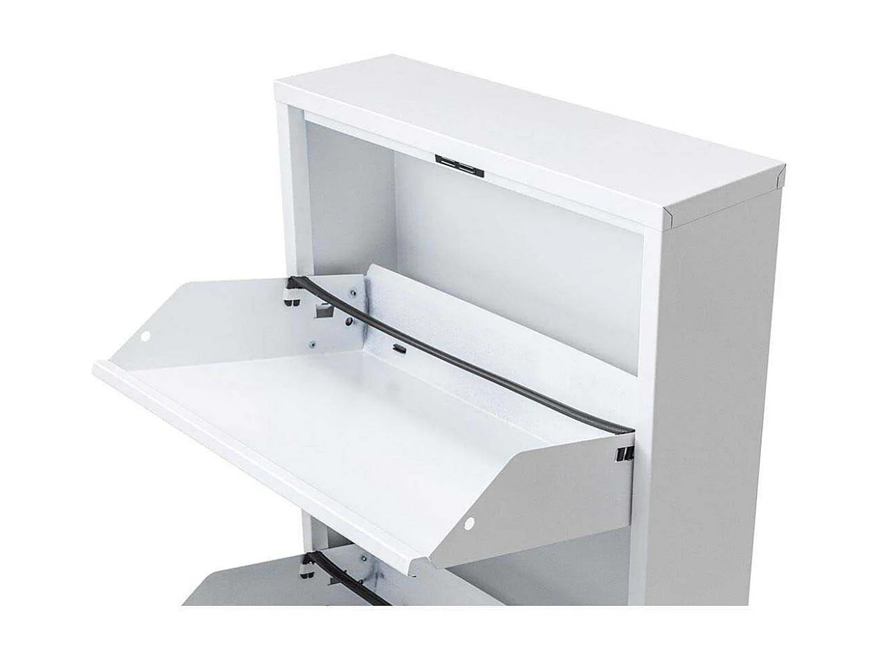 Meuble à chaussures en métal blanc Cabinet