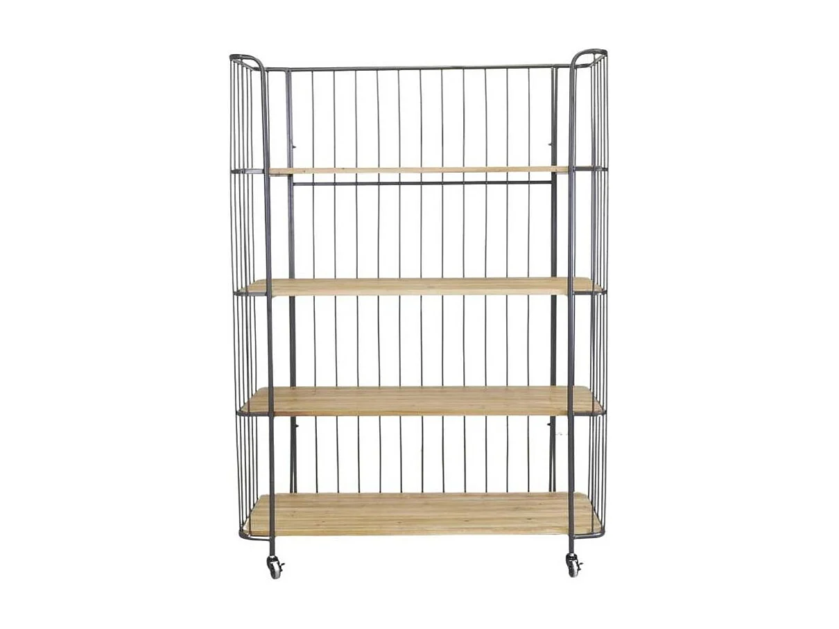 Étagère style industriel sur roulettes 4 Niveaux