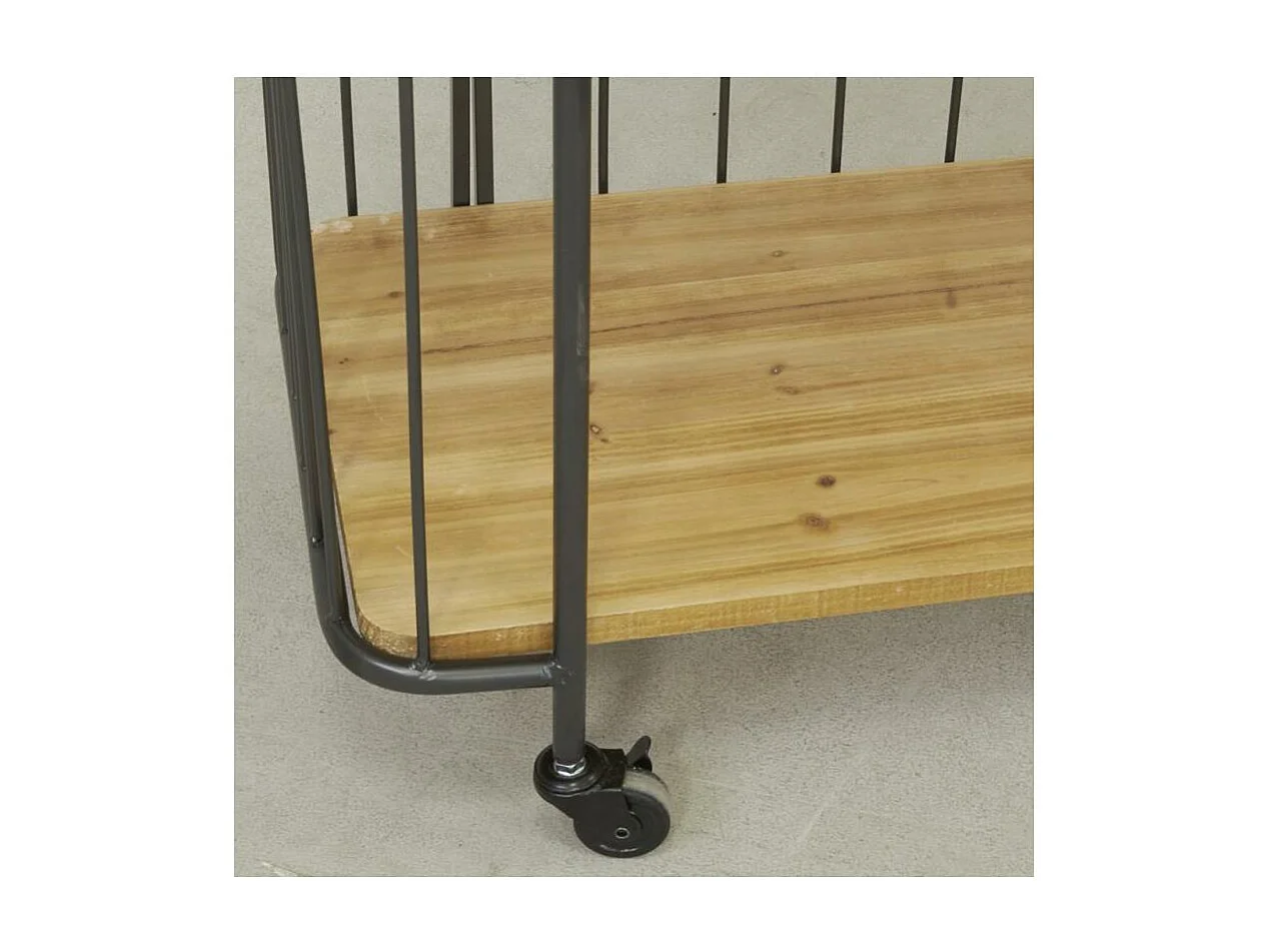 Étagère style industriel sur roulettes 4 Niveaux