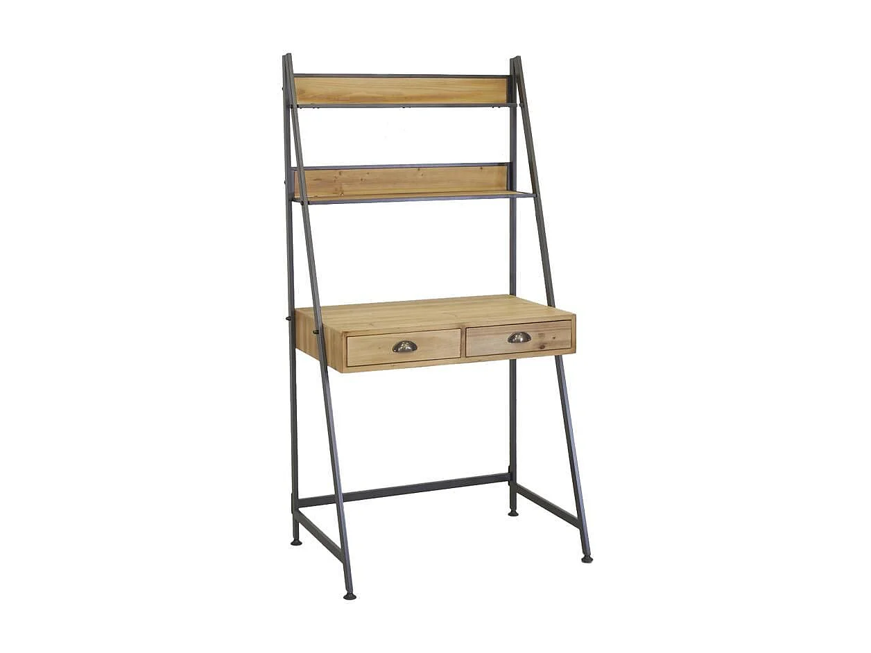 Étagère bureau en bois et métal