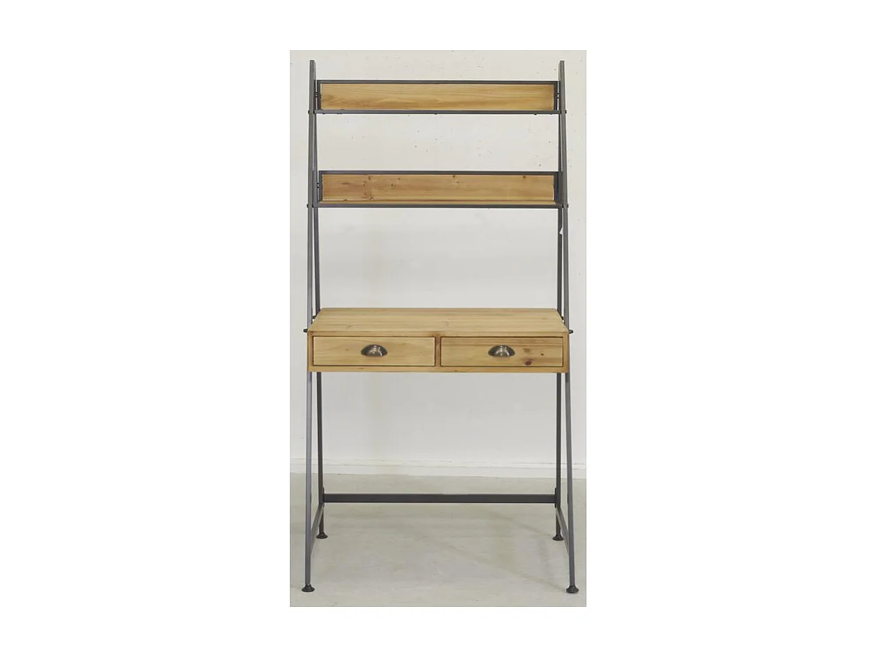 Étagère bureau en bois et métal
