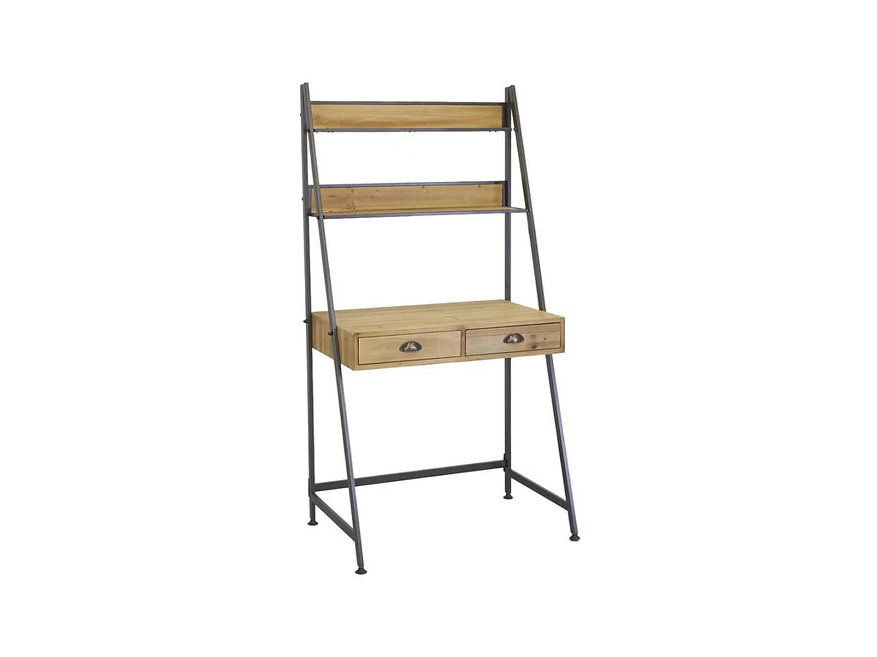 Étagère bureau en bois et métal