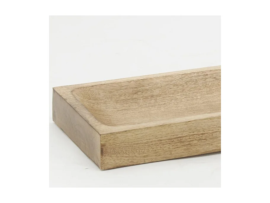 Plateau en manguier sculpté