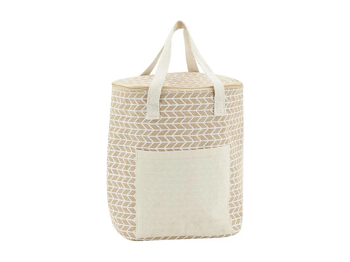 Sac lunch isotherme en jute Géométrique 25x15x19