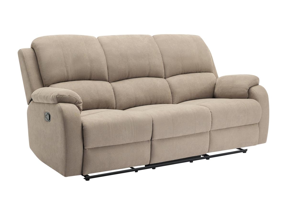 Relaxsofa 3-Sitzer - Mikrofaser - Taupe - BRODY günstig online kaufen