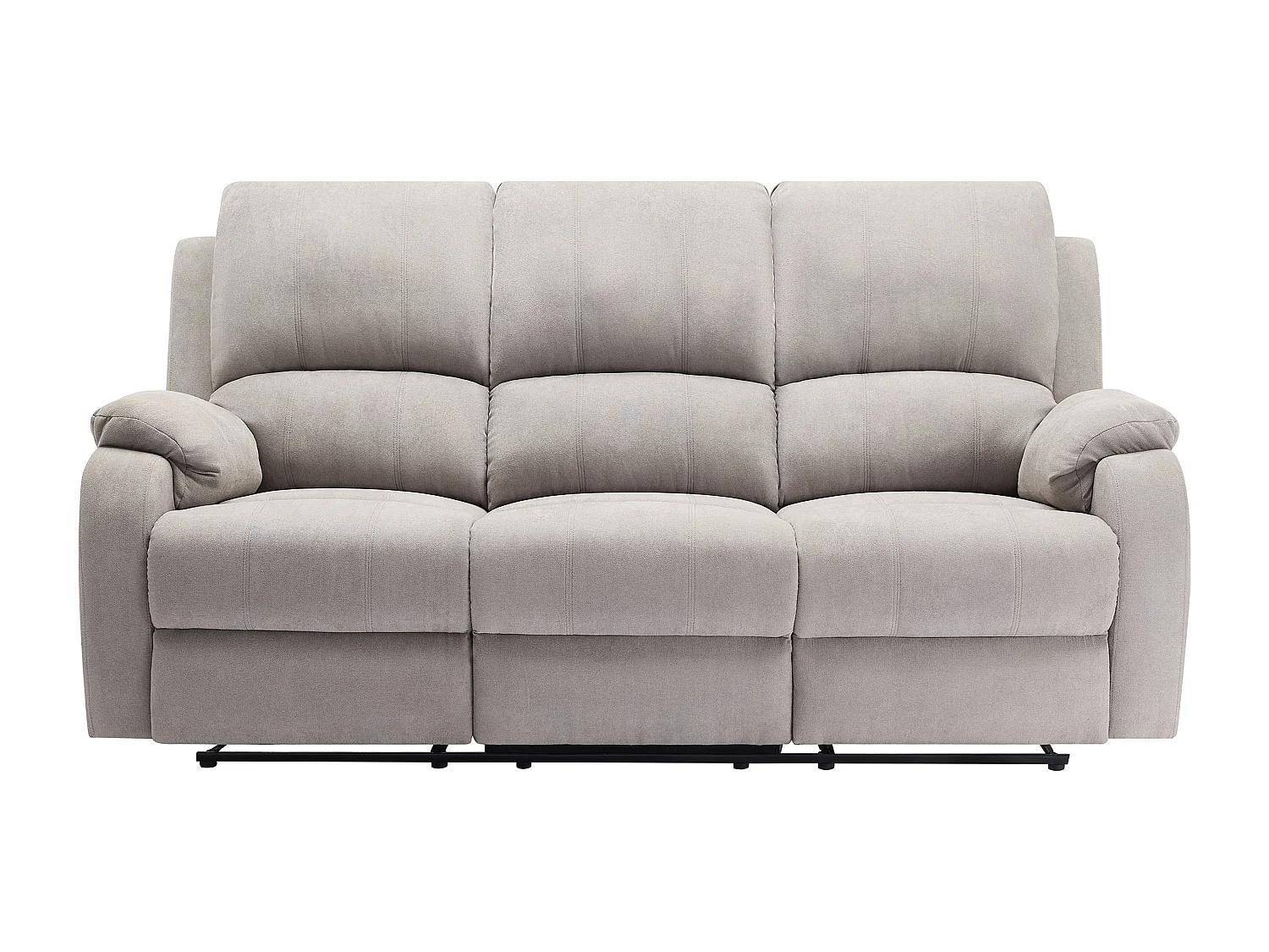 Divano 3 posti relax in Microfibra Grigio - BRODY